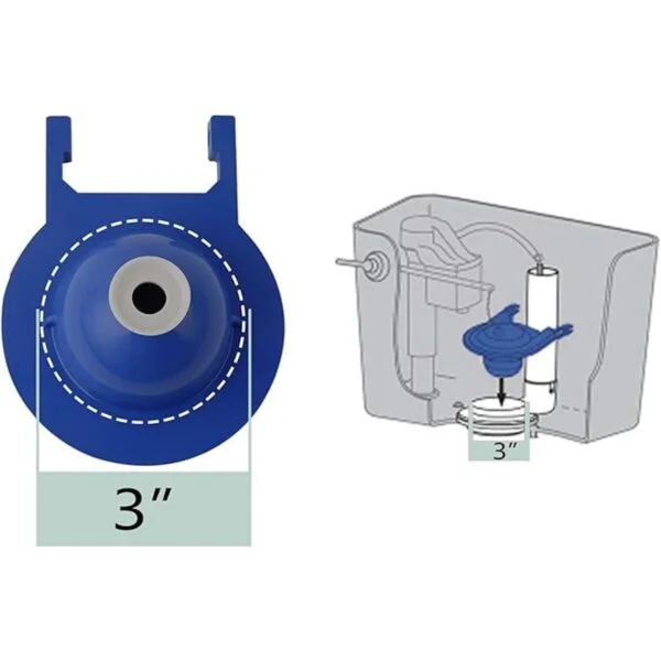 iFealClear 2 aletas de inodoro de 3.0 in con cadena de_5