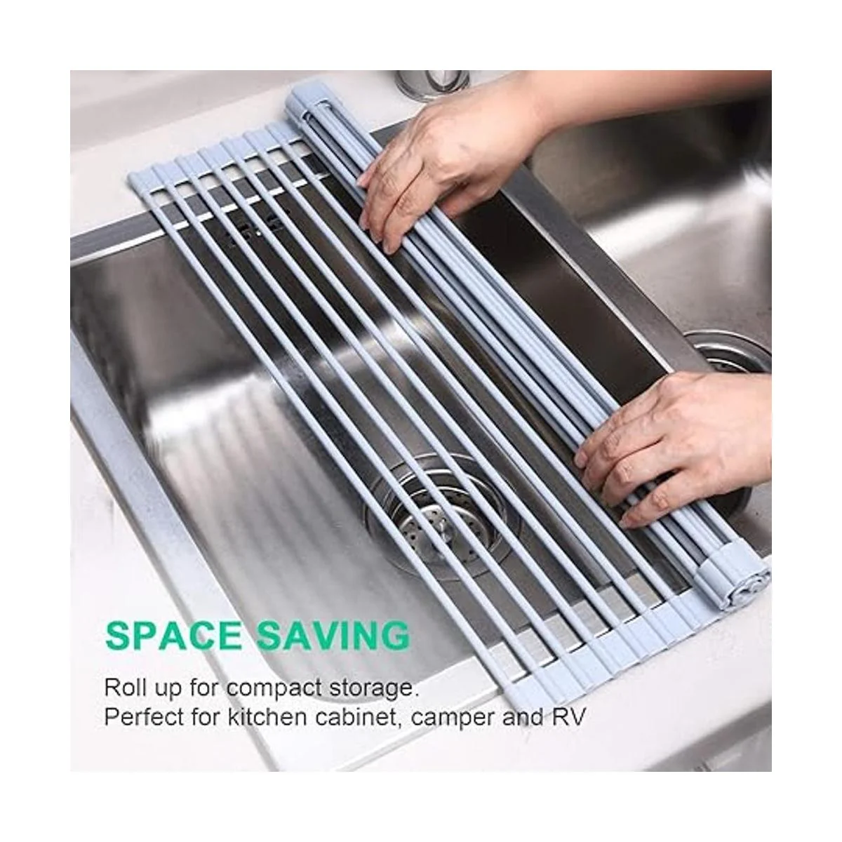 TBMax Escurridor de platos enrollable acero inoxidable_3