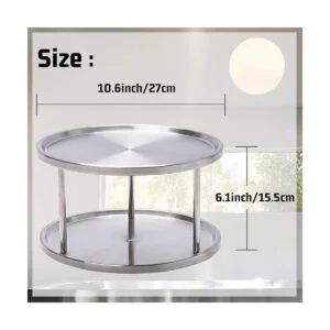 Lazy Susan Organizador de tocadiscos de 2 niveles de_2