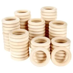 ZIQI 100 anillos de madera para manualidades anillos de_1