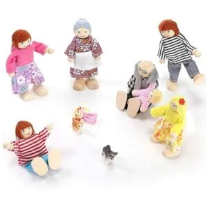 Juego de 10 piezas de madera para casa de muñecas juego_4