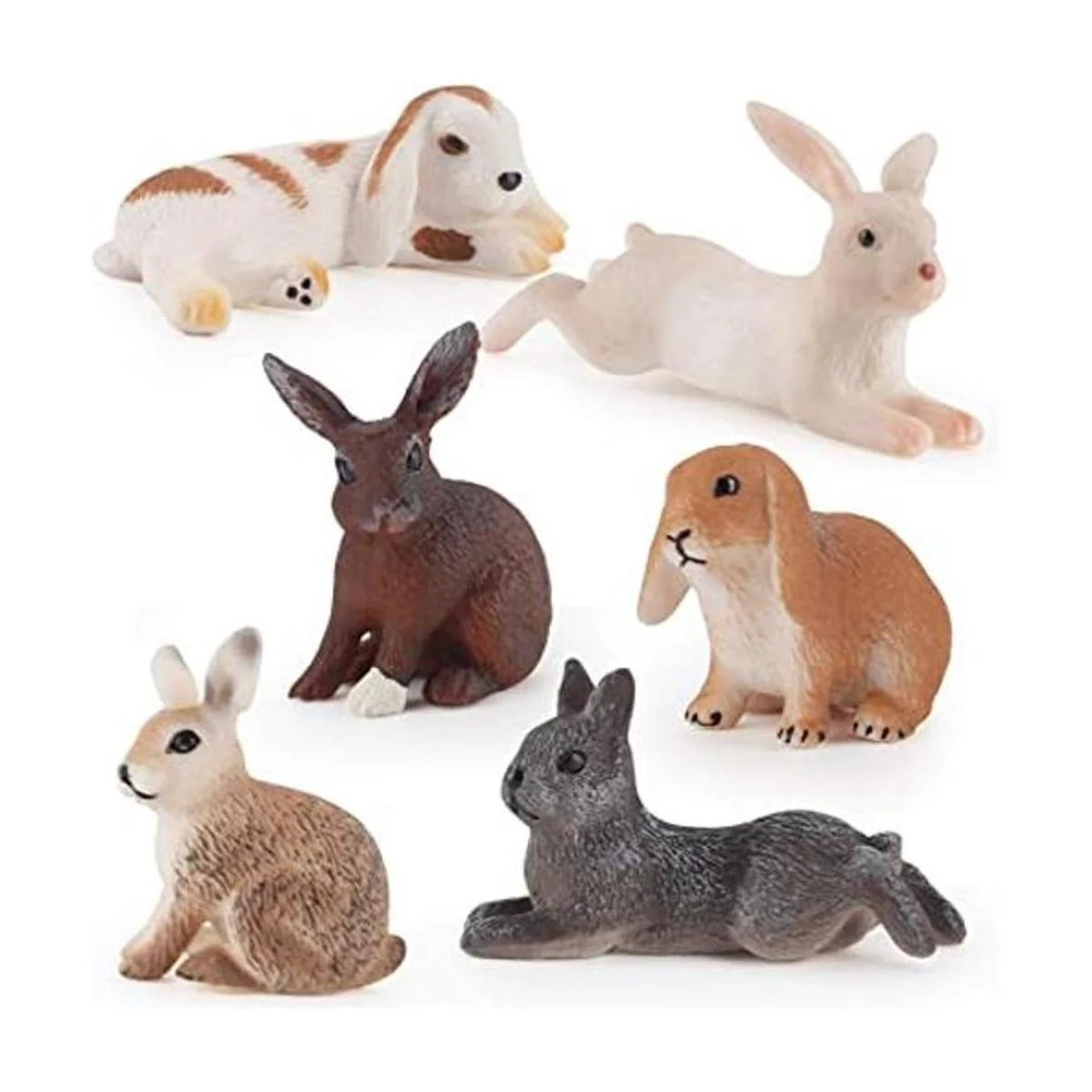 6 figuras de conejo para decoración de pasteles mini_1