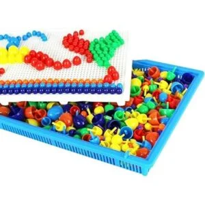 HenMerry Creativo hongo uñas mosaico Pegboard niños_6