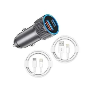 Cargador de coche para iPhone cargador rápido USB C para_1