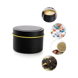 ZEAYEA 24 latas de vela 4 oz de metal redondo con tapas_6