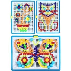 HenMerry Creativo hongo uñas mosaico Pegboard niños_7