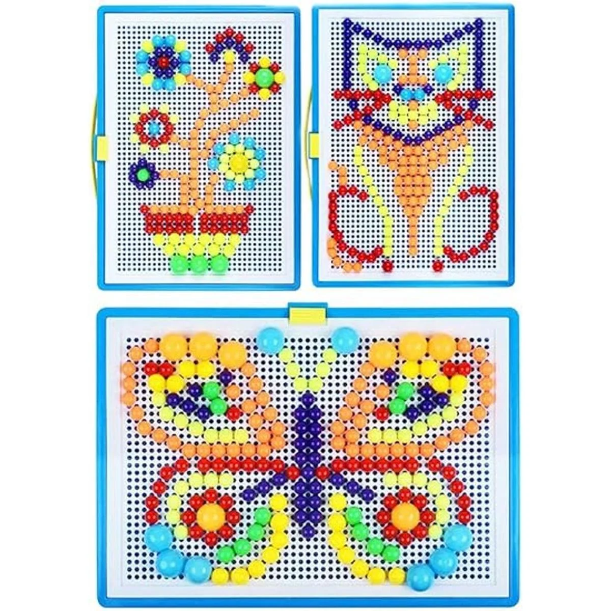 HenMerry Creativo hongo uñas mosaico Pegboard niños_7