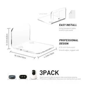 OAPRIRE Juego de 3 estantes flotantes de pared acrílicos_4