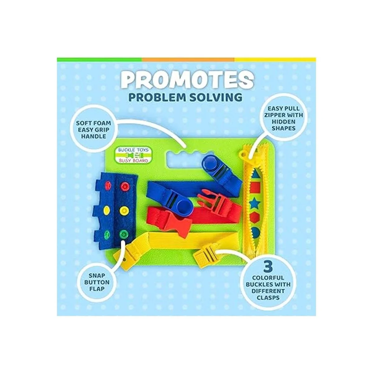 Buckle Toys Mini tablero ocupado juguete de aprendizaje_3