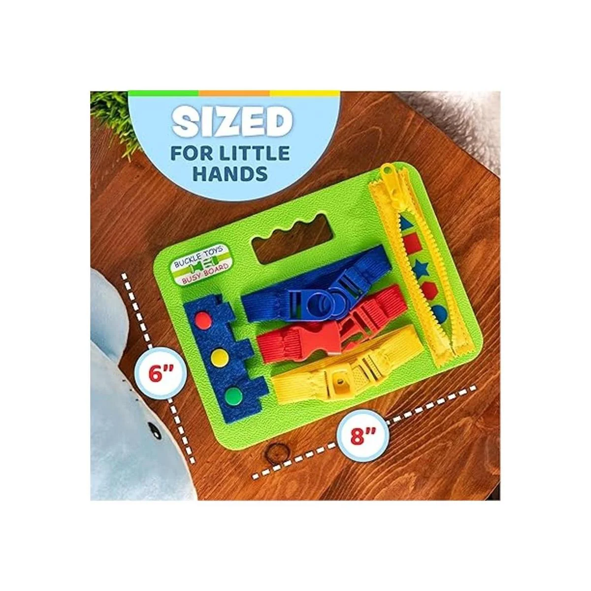 Buckle Toys Mini tablero ocupado juguete de aprendizaje_4