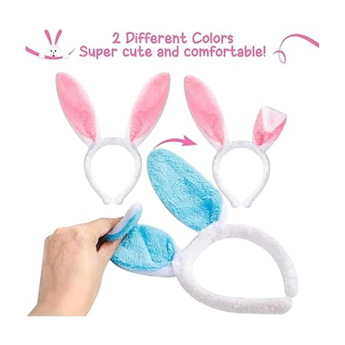 Diadema de orejas de conejo 12 diademas de orejas de_7