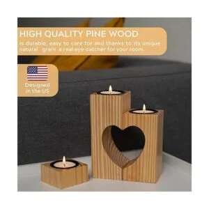 TBFM Juego de 3 portavelas decorativos hechos a mano_2