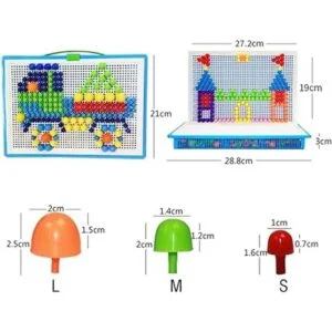 HenMerry Creativo hongo uñas mosaico Pegboard niños_3