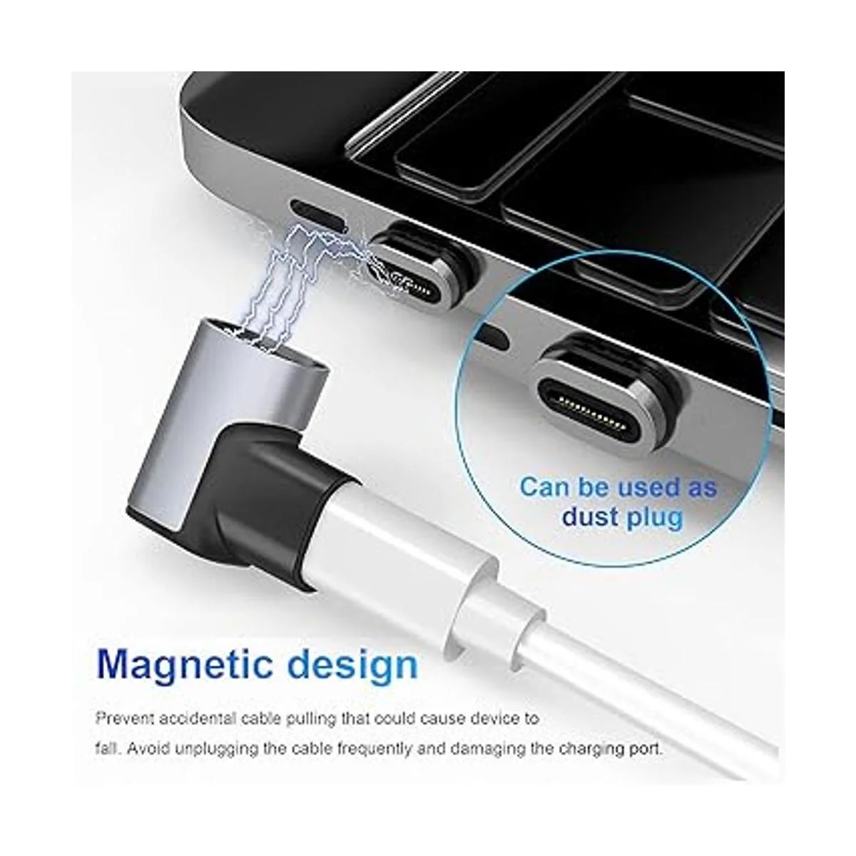 Adaptador magnético USB C 2 unidades Conector tipo C de_4