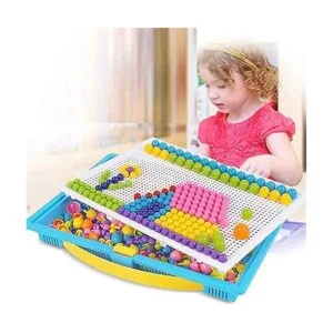 HenMerry Creativo hongo uñas mosaico Pegboard niños_2