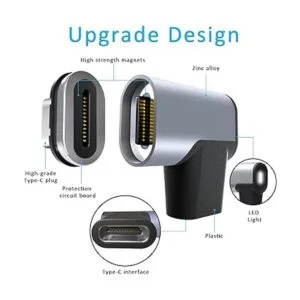 Adaptador magnético USB C 2 unidades Conector tipo C de_2