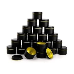 ZEAYEA 24 latas de vela 4 oz de metal redondo con tapas_7