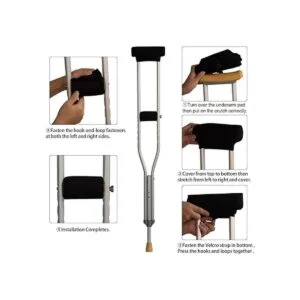 Fundas unisex para muletas y agarre de mano para axilas_5