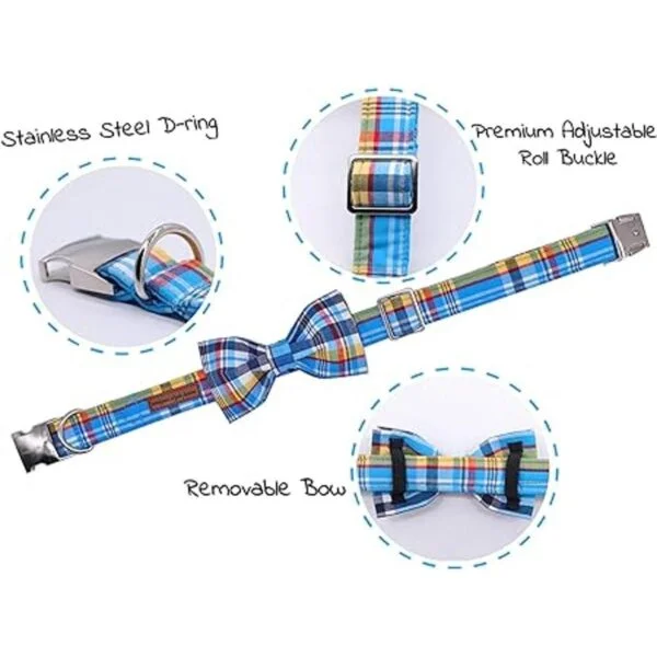 Collar de perro y gato para Navidad con diseño de patas de_2