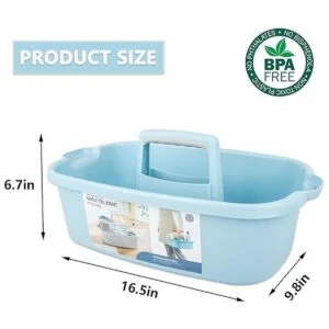 Cesta grande de almacenamiento de plástico portátil para_5