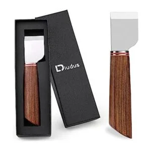 Cuchillo de corte de cuero con mango de madera cuchillo_1