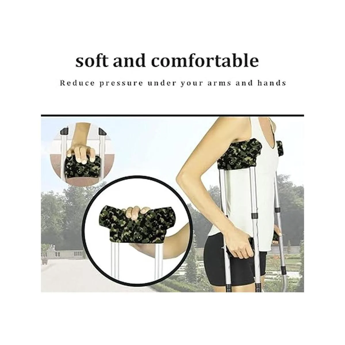 Fundas unisex para muletas y agarre de mano para axilas_4