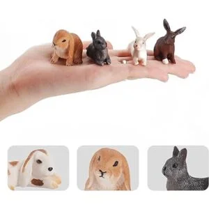 6 figuras de conejo para decoración de pasteles mini_2