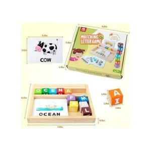 Coogam Juego de ortografía de bloques de madera letras_6