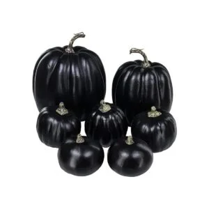 Paquete de 7 calabazas artificiales de cosecha color_1