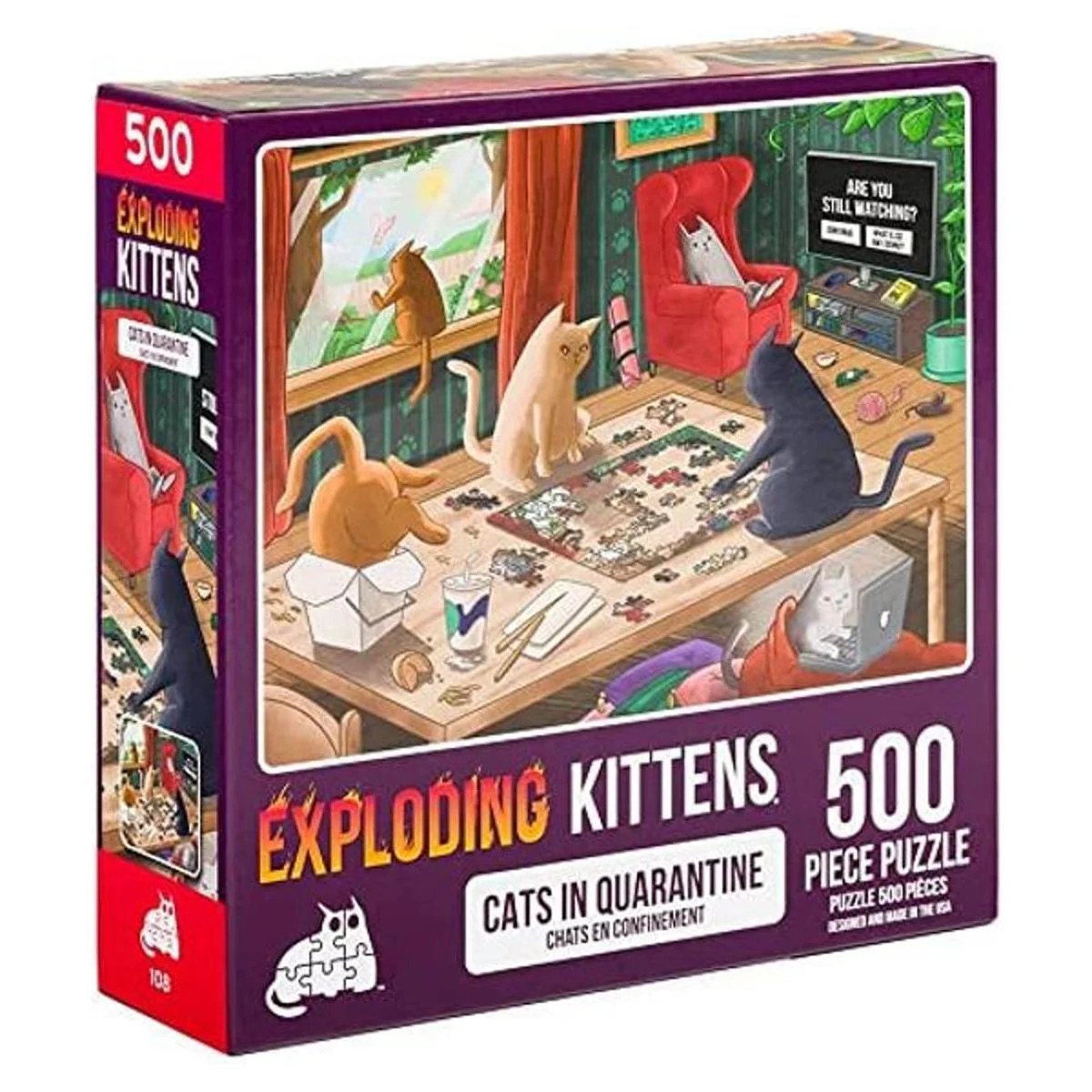 Exploding Kittens Rompecabezas de 500 piezas Gatos en_1
