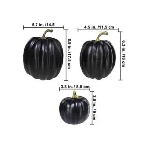 Paquete de 7 calabazas artificiales de cosecha color_2