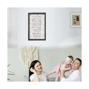 Buecasa Farmhouse God Serenity Letrero de decoración de_7