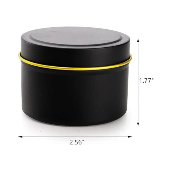 ZEAYEA 24 latas de vela 4 oz de metal redondo con tapas_2