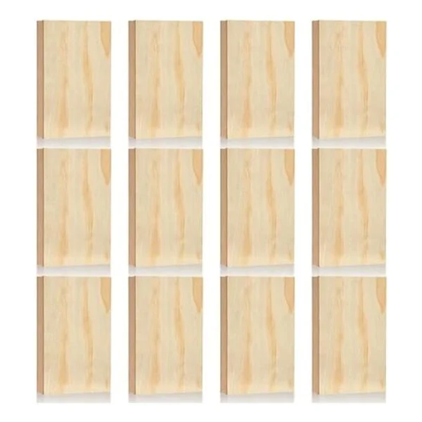 DEAYOU Paquete de 12 tableros de madera MDF sin acabar_3