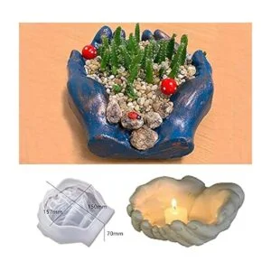 Molde de silicona de cemento en forma de mano molde de_3