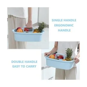 Cesta grande de almacenamiento de plástico portátil para_3