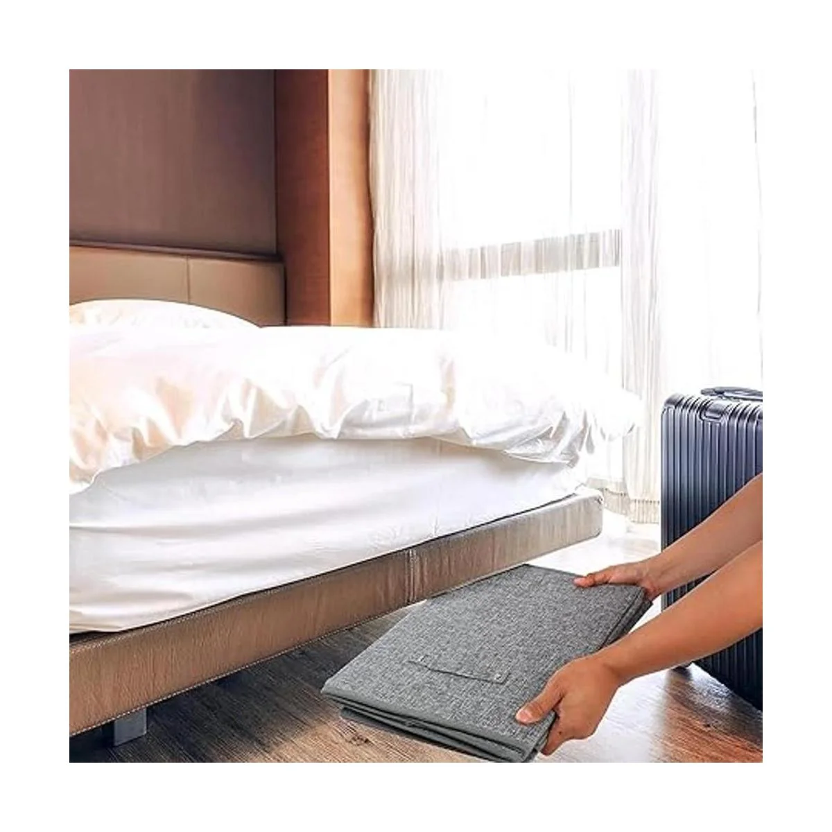 Caja de juguetes grande con tapa plegable resistente_7