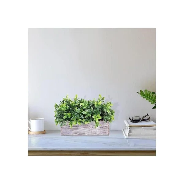 Planta de eucalipto artificial en maceta rectangular_6