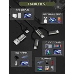 ZeusX Cable múltiple universal 6 en 1 3.3 pies3.3 ft_2