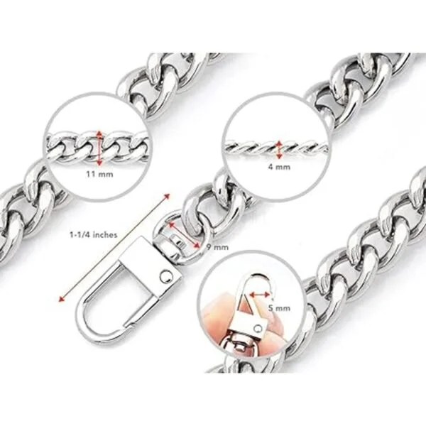 CRAFTMEMORE Correa de cadena para bolso asa de cadena de_2