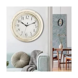 Peohud Reloj de pared silencioso reloj redondo de cuarzo_5