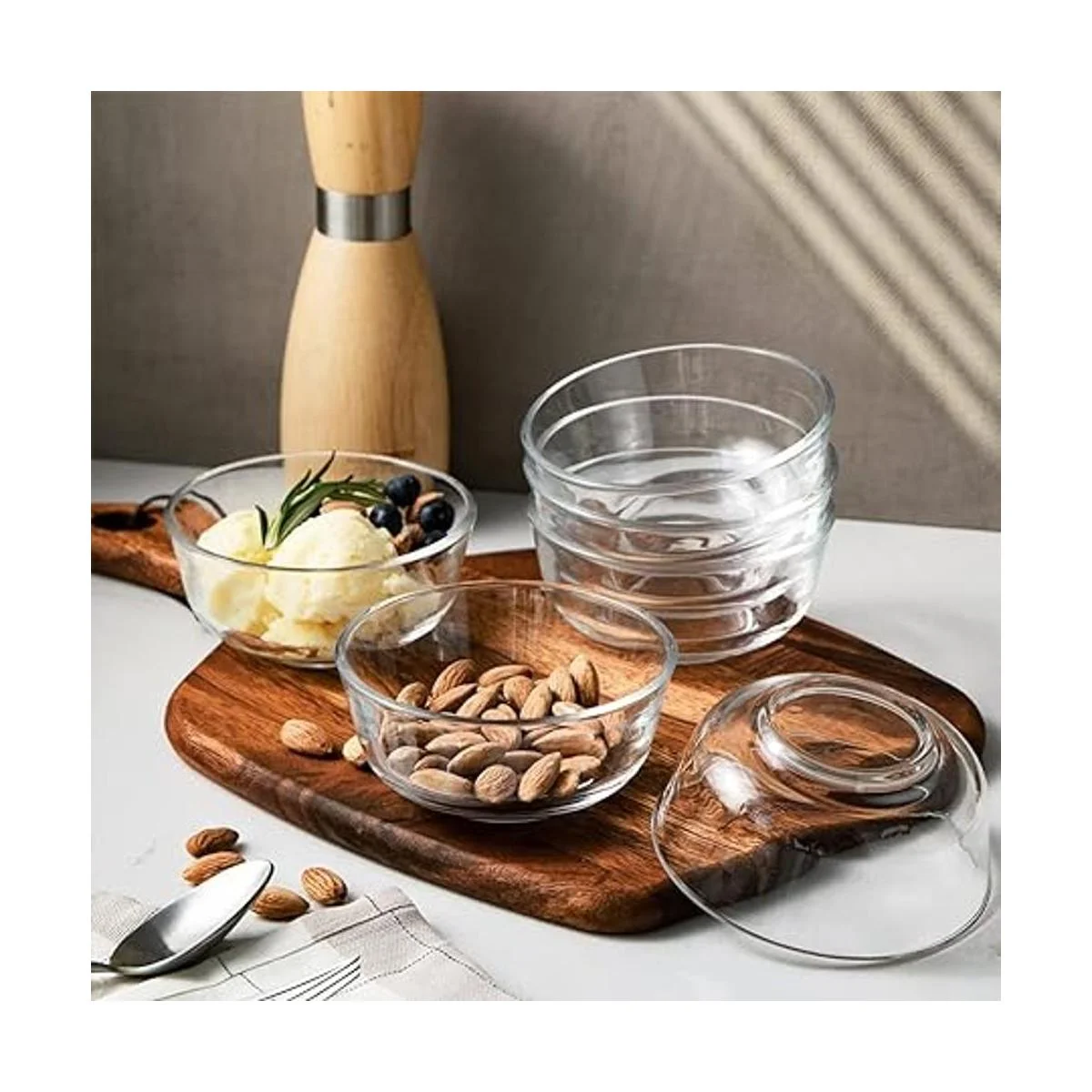 Sweejar Juego de cuencos de vidrio de 8 onzas paquete de_3