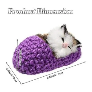 7 piezas de gatos durmiendo en pantuflas con ojos_2