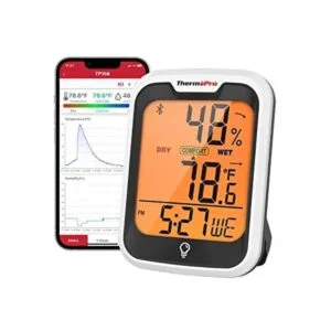 ThermoPro Termómetro higrómetro Bluetooth TP358 con reloj_1