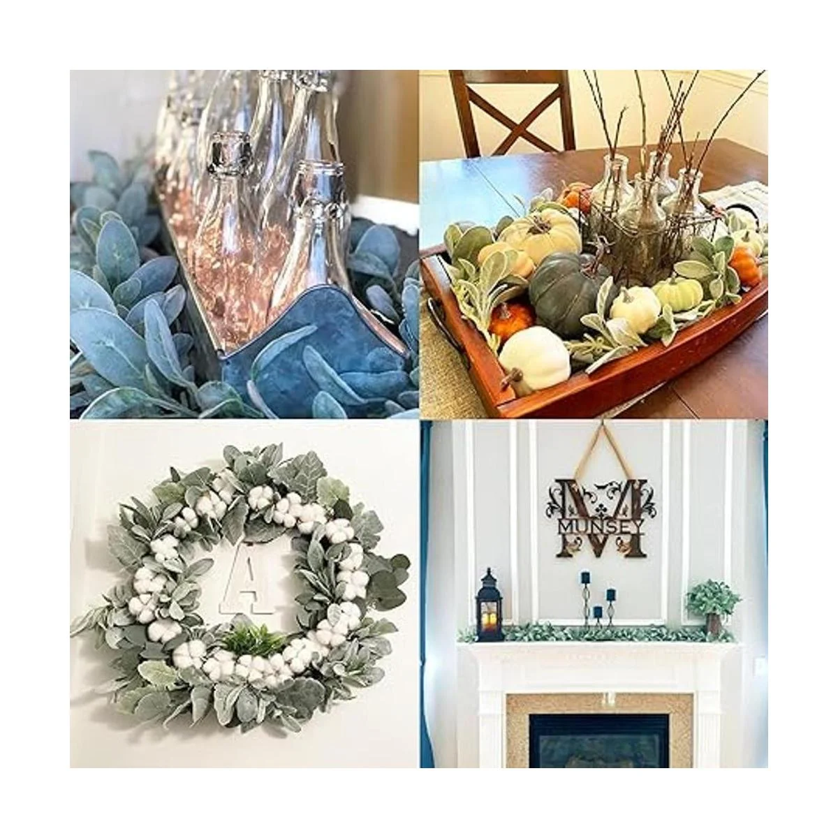 Tinsow Guirnalda de orejas de cordero artificial de 6.2_3