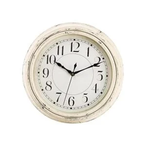 Peohud Reloj de pared silencioso reloj redondo de cuarzo_1