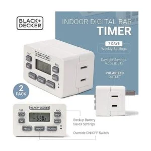 BLACKDECKER Temporizadores de luz programables para_3