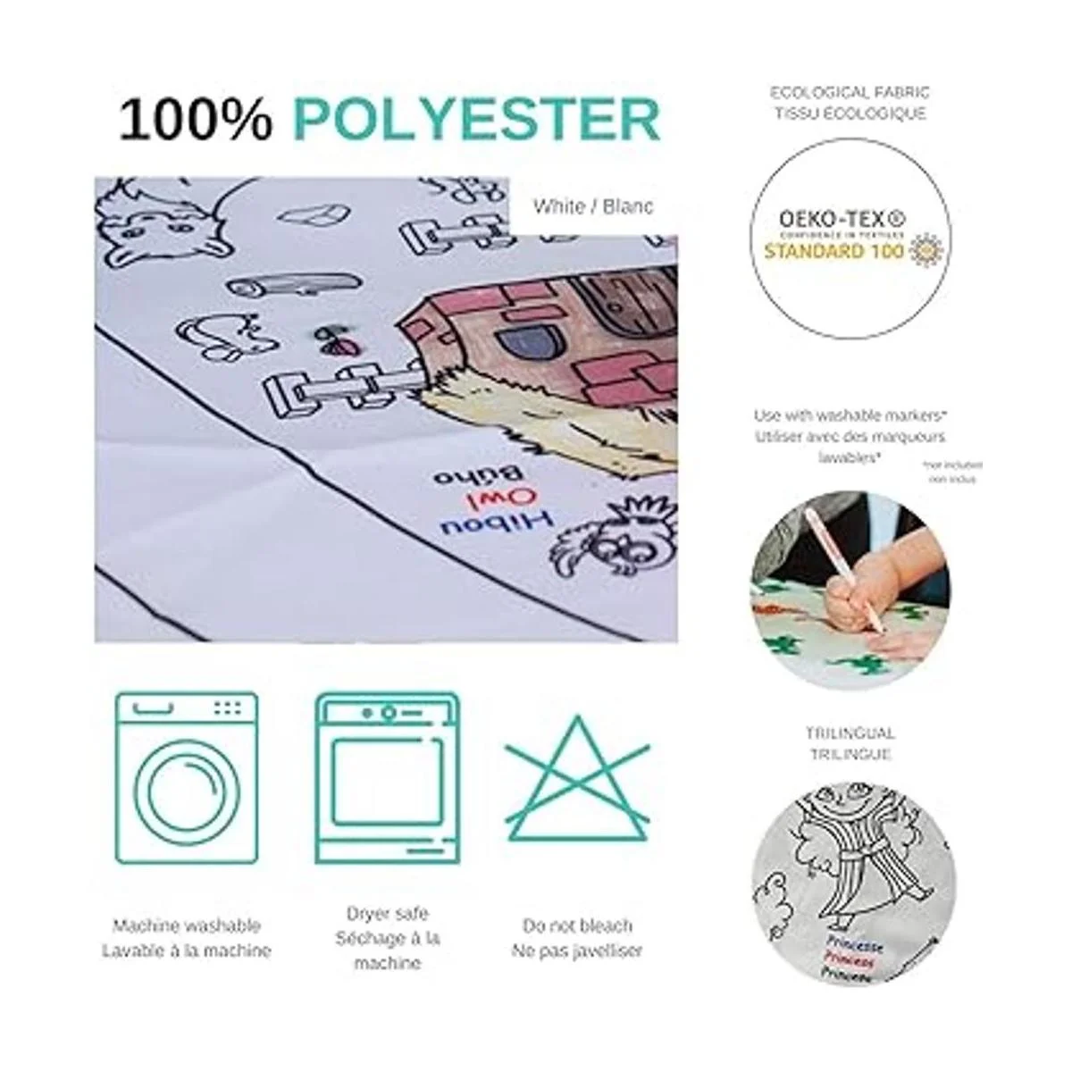 Mantel para colorear para niños mantel lavable para_4