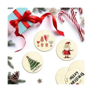 80 piezas de 4 pulgadas sin terminar círculos de madera en_4