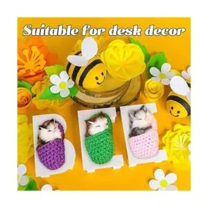 7 piezas de gatos durmiendo en pantuflas con ojos_4